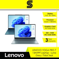 LENOVO YOGA PRO 7 14AHP9 Laptop (14.5"/3K/IPS/120Hz/R7-8845HS/RTX 3050 6GB/1TB Gen4 SSD/16GB DDR5/W1