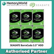 SEAGATE Barracuda 3.5" SATA Hard Disk 1TB / 2TB / 3TB / 4TB / 6TB / 8TB for desktop PC.  SEAGATE Singapore Local 2 Years Warranty.  **SEAGATE AUTHORISED PARTNER**