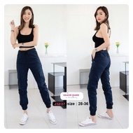 [Jogger pants] กางเกง Jogger ขาจั้มผ้ายืดผู้หญิง J37 (เป้าซิป) ใส่ได้ทั้งชายหญิงเนื้อผ้า cotton กางเ