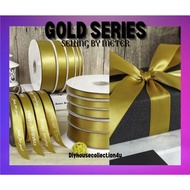 (1M) 1cm/2cm/2.5cm/4cm Ribbon Satin Ribbon Ribbon Gold Series