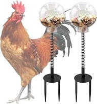 Oooct 2 Pack Chicken Peck Toys, Chicken Enrichment Toys, Chicken Swing Feeder, Chick Slow Feeder Toy