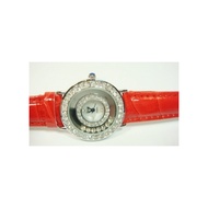手錶 PREMA 雙圓滾珠水鑽(紅)