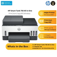 HP Smart Tank 750 | Print/Scan/Copy/ADF | Wifi Printer | Duplex | GT53/GT53XL(B)/GT52(C) | 5k Pages 