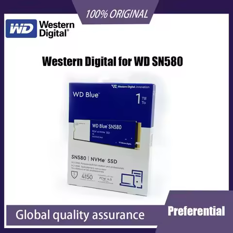 Western Digital WD Blue SN580 NVMe SSD 2TB 1TB 500GB PCIe 4.0 * 4 M.2 2280 Internal Solid State Driv