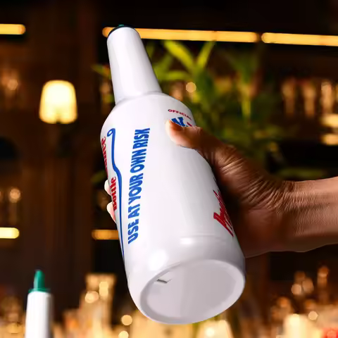 Flair Bartender Bartending Practice Bar Pub Bottle Wine Cocktail Shaker - White HOT