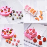 Cute Mini Fruit Silicone Mold Strawberry Blueberry Orange Raspberry