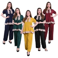 Daster Arab Jumbo Lengan Pendek Panjang Renda Terbaru Zeera Long Dress