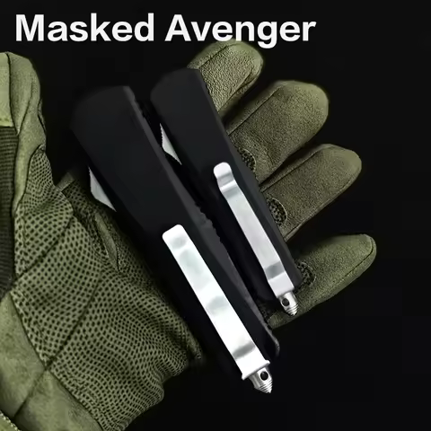 MICRO OTF Tech Knife Troo Serie D2 Steel Knife Zinc Aluminum Handle Tactic Self Defense Tactical Poc