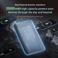 Power Bank 20000mAh ADAM elements GRAVITY Pro 100W ชาร์จไว รองรับ USB-C Dual + USB-A พร้อมสายถัก 240
