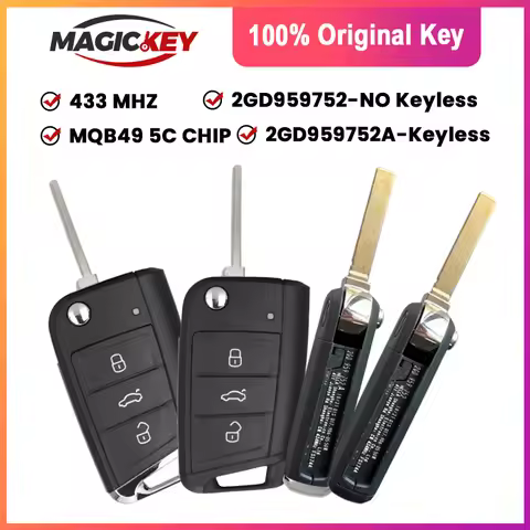 MAGICKEY OEM Remote Key Fob for VW T Cross Polo 2019+ Skoda Golf Seat 2G6 959 752 D / 2G6 959 752 / 