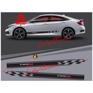 HONDA CUTTING STICKER CIVIC STICKER CAR STICKER CIVIC TYPE R HATHBACK SEDAN SIDE LIST