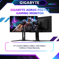 Gigabyte AORUS FO27Q3 (27" / OLED / 2560 x 1440(QHD) / 0.03ms / 360Hz) Gaming Monitor