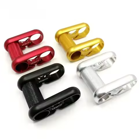 Folding Bike Double Stem 25.4mm Adjustable Handlebar Riser CNC Aluminum Alloy for Dahon 412 SP8 – Re