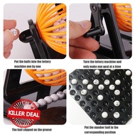 Large Traditional Bingo Game Family Lottery Game Revolving Ball Balls Dispenser Cards Machine C9y0