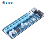 USB 3.0 PCI-E Express 1x to16x Thẻ mở rộng Thiết bị mở rộng Adapter SATA 4pin điện