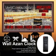 Jam Azan Digital Paparan Waktu Solat + Adzan – Jam Dinding / Meja dengan Adapter & Remote