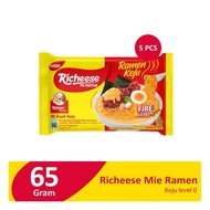 5PCS INSTANT NOODLES RICHEESE NABATI FRIED NOODLES SPICY CHEESE LEVEL 0 3 5 RAMEN SPICY CHEESE LEVEL
