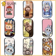 SUER Pencil Cases, Large Capacity Cute Cartoon Labubu Pencil Bag,  Stationery Bag