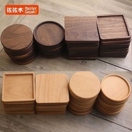 Wooden Coaster Coaster Black Walnut Coaster Tray Solid Wooden Coaster Round Square Tea Coaster Coast