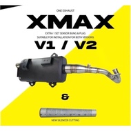 MUFFLER EXHAUST CJ IPOH YAMAHA XMAX 250 XMAX 300 XMAX V1 / V2 32MM 35MM SLIP ON SFM SFB SUPER CHARGE