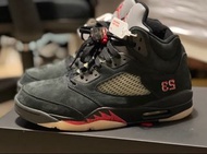 ✿Jordan Air Jordan 5 gore- tex "off-noir" 潮流 防水面料 小supreme 高幫 復古籃球鞋 女款黑 紅