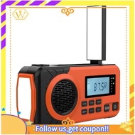 【W】Solar Hand Crank Emergency Weather Radio Emergency Weather Radio SW/AM/FM Portable Radio