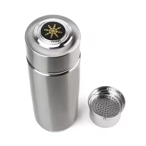 400ml Stainless Steel Quantum Alkaline Filtered Water Cup Balance Bio Energy Nanos Ionizer Flask Bot