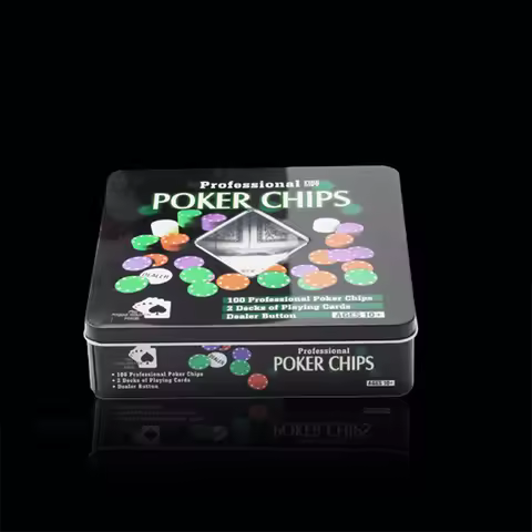 ABJX New Chip Set Poker Chips 100 Chips Texas Holdem Poker Board Game Chips
