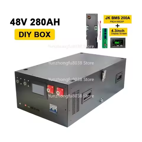 48V 300ah 16s DIY Kit with 16s 200a Bms Battery Case with Power Accessories DIY Lithium Battery Case