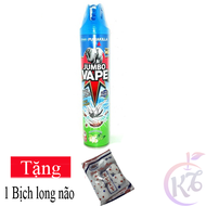 Bình xịt muỗi Jumbo chai 600ml hương Hoa và Trà Tặng 1 bịch long não 20g - bình xịt côn trùng JumboV