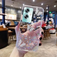 Hàng sẵn có ốp điện thoại cho OPPO A79 5g sang trọng bầu trời đầy sao bướm trong suốt lưng mềm Bìa
