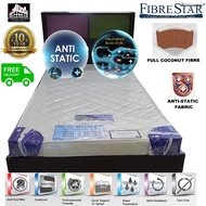 Fibre Star Full Coconut Fibre Single Size Mattress Anti Static / Tilam Sabut Kelapa Fiber Romy (10 Years Warranty)