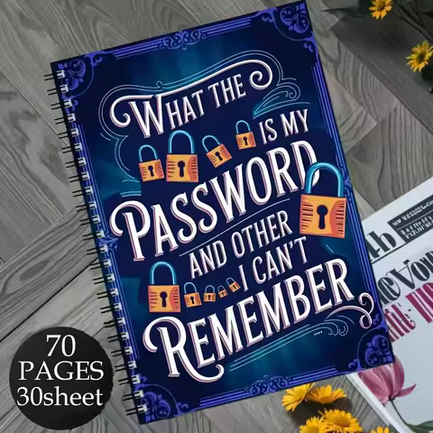 1pc Funny Spiral Password Notebook Logbook for Internet and Computer Login, Record Websites, Usernam