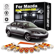 8Pcs For Mazda 3 BK Hatchback Saloon Mazda3 2004 2005 2006 2007 2008 2009 LED Interior Dome Reading Map Trunk Light Set