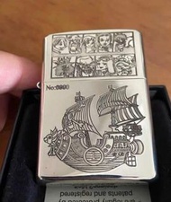 全新正品Zippo煤油火機 海賊王 白銅盔甲機精雕