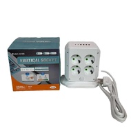 Power Socket A105 Electrical Plug 8 Socket 4 USB 2 Type C 2500W Smart Switch Multifunction