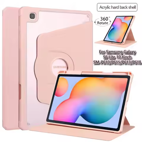 For Samsung Galaxy Tab S6 lite 10.4" P610 P615 360 Degree Magnetic Rotating Funda P620 P625 2024 Tab