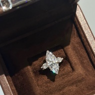 [4ct Diamond Passed FULL Test Marquise/D/VVS1 Modified Brilliant/_/ 9.8 Mohs Full Test Lab Carbon Di