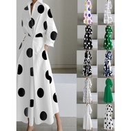 连衣裙dress2025EBAYWISH爆款   秋季新款时尚长袖V领印花连衣裙女装新款25.11.05