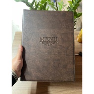 A4 Size PVC Leather Menu Cover in all colors Type 10, 15, 20 Luxurious Leaves for Hotel Restaurants 
