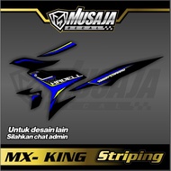 HITAM Mx King 150 Striping Sticker Black Blue Transparent uv glossy non full body