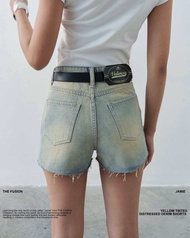 VALENCIA - JAMIE SHORTS กางเกงยีนส์ขาสั้น เอวกลาง