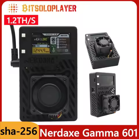Asic Miner Nerdaxe Gamma 601 1.2TH/s Bitcoin Solo BTC Lottery Mining Open Sources Bitcoin Miner BM13