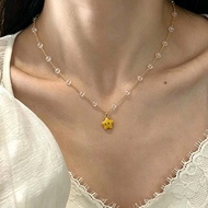 Summer vitality star necklace Girls' Heart Star Pendant Necklace
