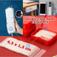 DOUBLE TIP TAPE 1 BOX 60 PCS  Clear Glue Double Duct Tape Super Sticky Adhesive 2 Sides Good Most Da