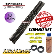 FORK SPRING Y100 Y110SS Y110 with FORK OIL, OIL SEAL COMBO SET "GP RACING"