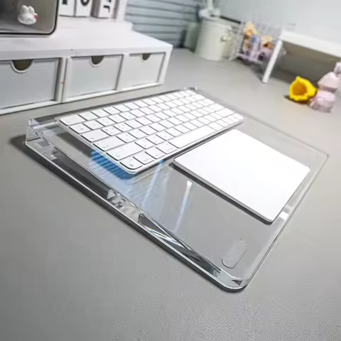 Wrist Rest For iMac Magic Trackpad 2 3 Keyboard Base Touch ID Numeric Acrylic Stand Station Transpar