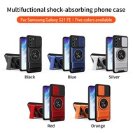Armor Case For Samsung Galaxy S21 FE Case Shockproof Slide Lens Protector Phone Cover For Samsung  M