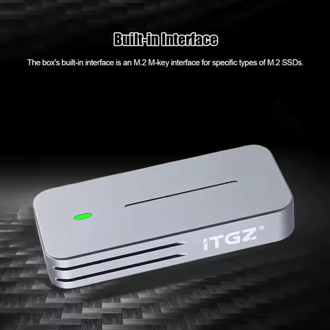 M.2 NVMe/NGFF SSD Case Solid State Drive Enclosure Aluminum Alloy USB3.2 Gen2 M.2 NVMe Metal SSD Cas