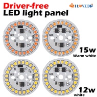 100lm LED Light Source Board/ Driver-Free 12W 15W Round High Voltage 165-265V Constant Current Light Board Bulb